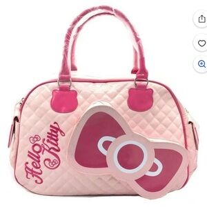 Hello Kitty Pink Pink Pink Travel Duffel Airline Tote Zipper Bag
